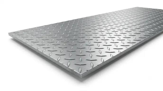 High-quality S.S. 304 Chequered Plate from Shyam Metal & Alloys, a trusted stockist, dealer, and supplier in India for industrial flooring.